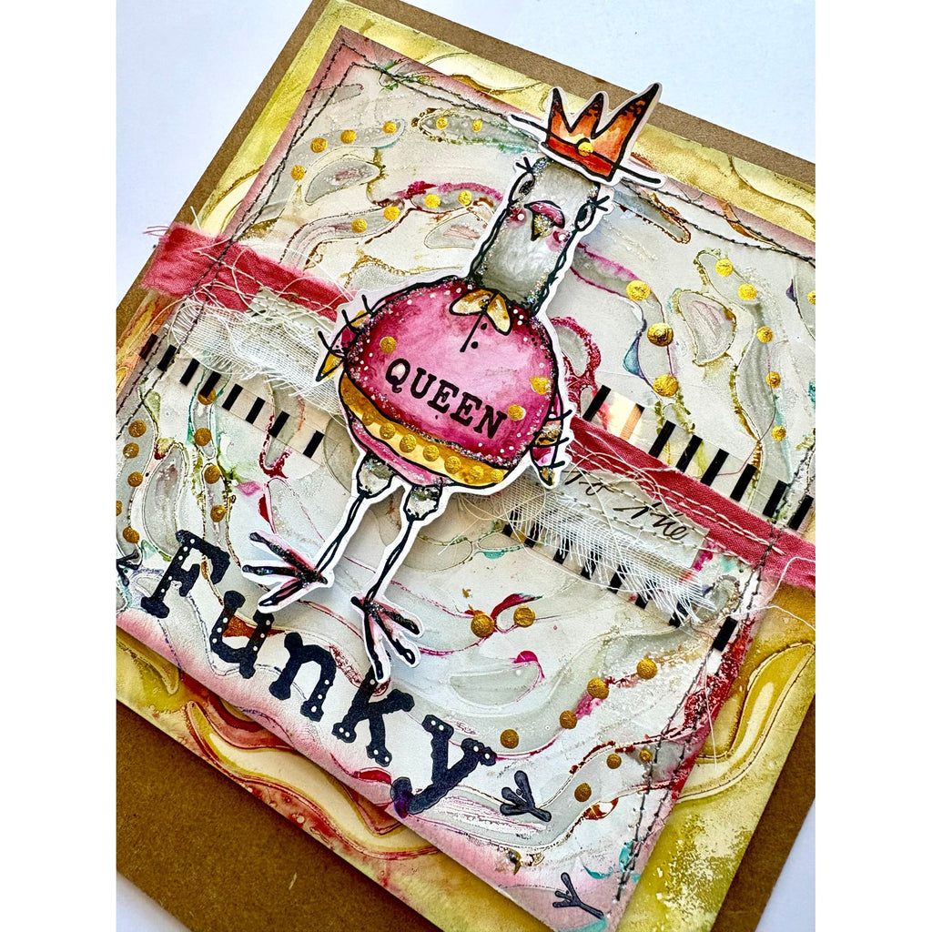 PaperArtsy Kate Crane Stencil ps510 funky