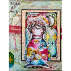 PaperArtsy Kate Crane Stencil ps510 moon