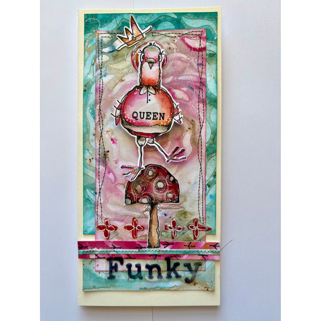 PaperArtsy Kate Crane Stencil ps510 mushroom