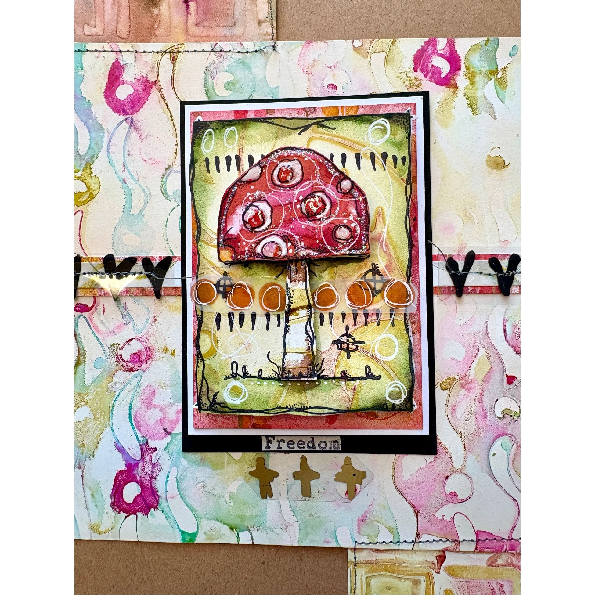 PaperArtsy Kate Crane Stencil ps511 freedom