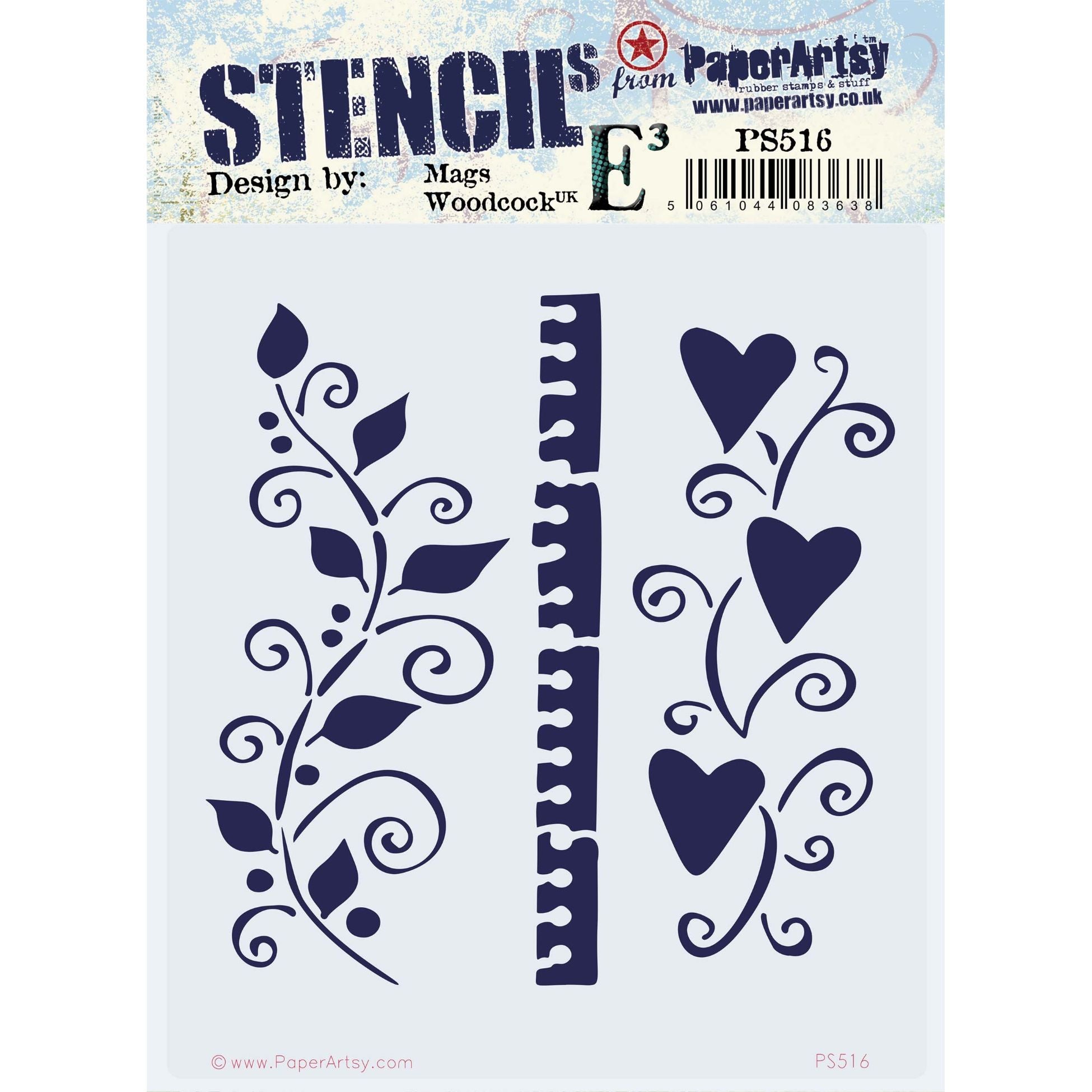 PaperArtsy Mags Woodcock Stencil ps516