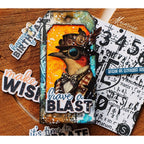 PaperArtsy Seth Apter Printed Tissue pt06 bird with hat have a blast tag | color-code:ALT02