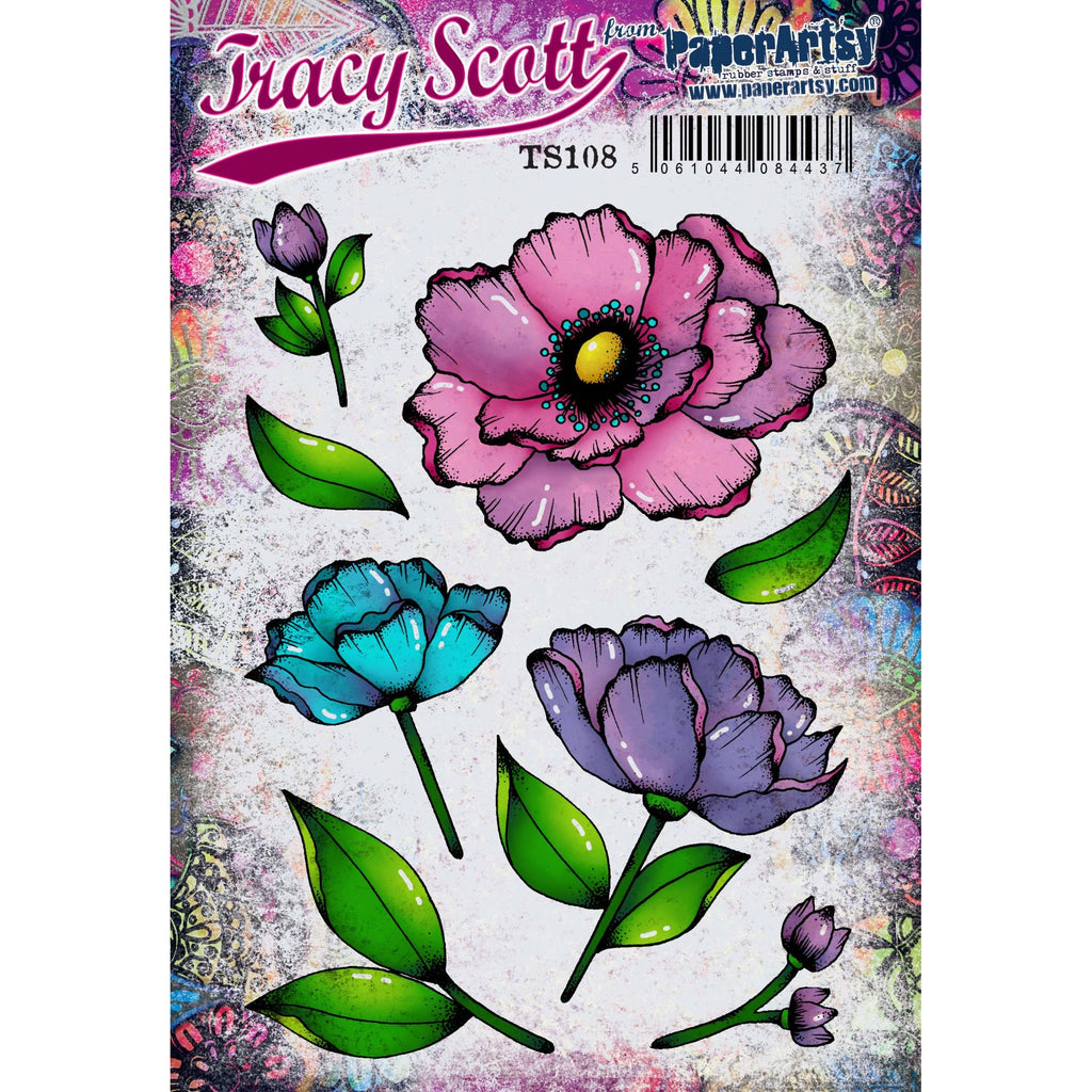 PaperArtsy Tracy Scott Cling Stamps ts108