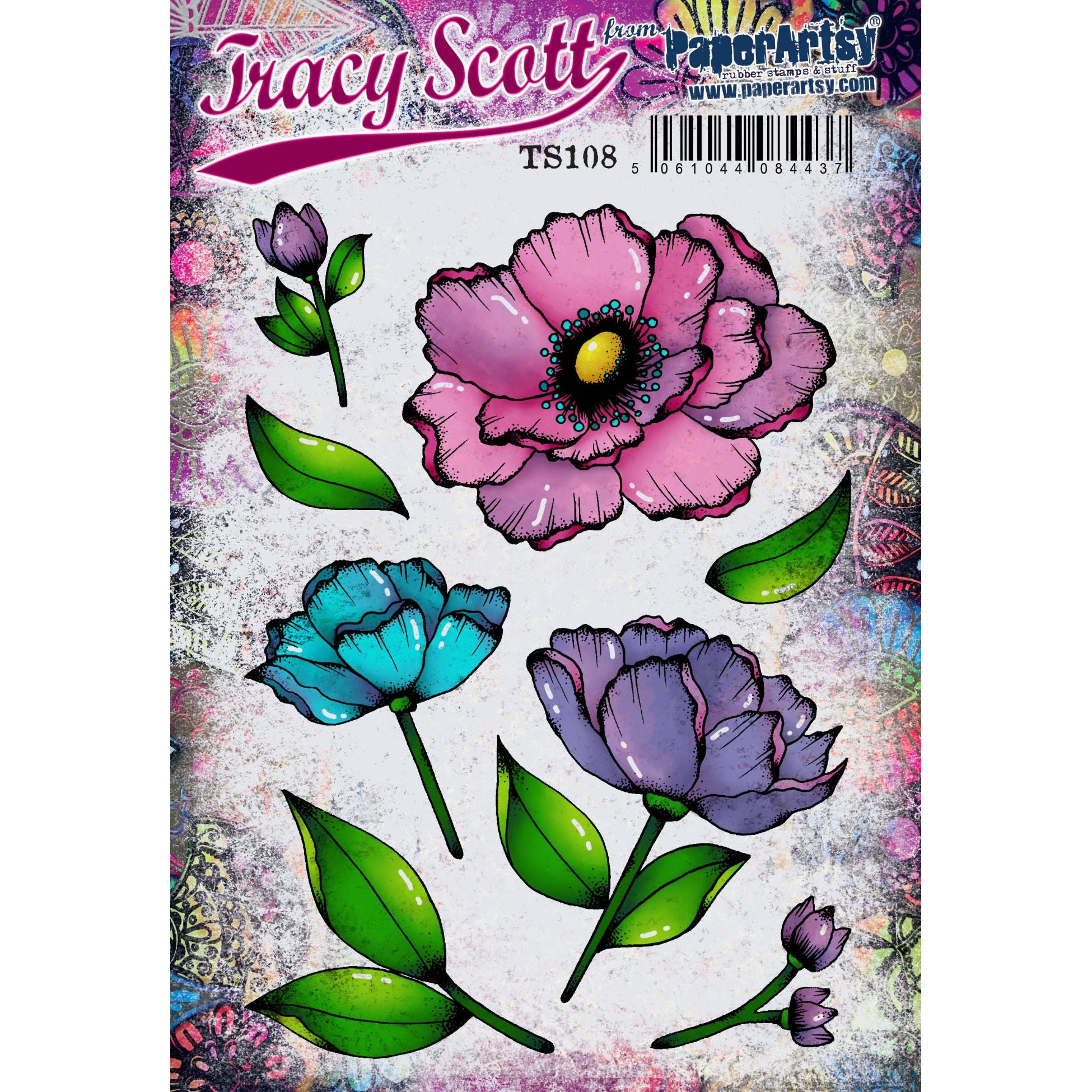PaperArtsy Tracy Scott Cling Stamps ts108