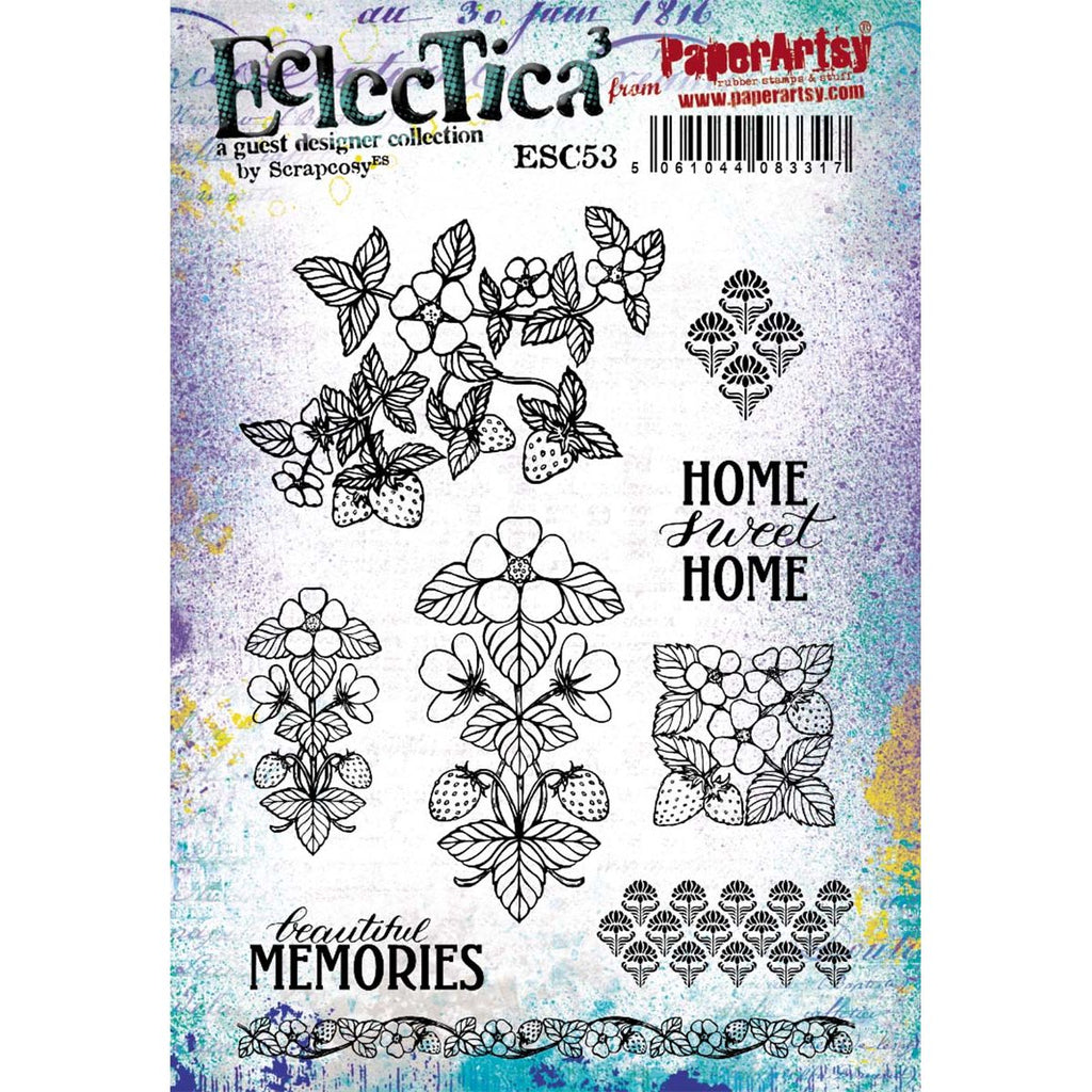 Paper Artsy Eclectica3 Scrapcosy Cling Stamps esc53