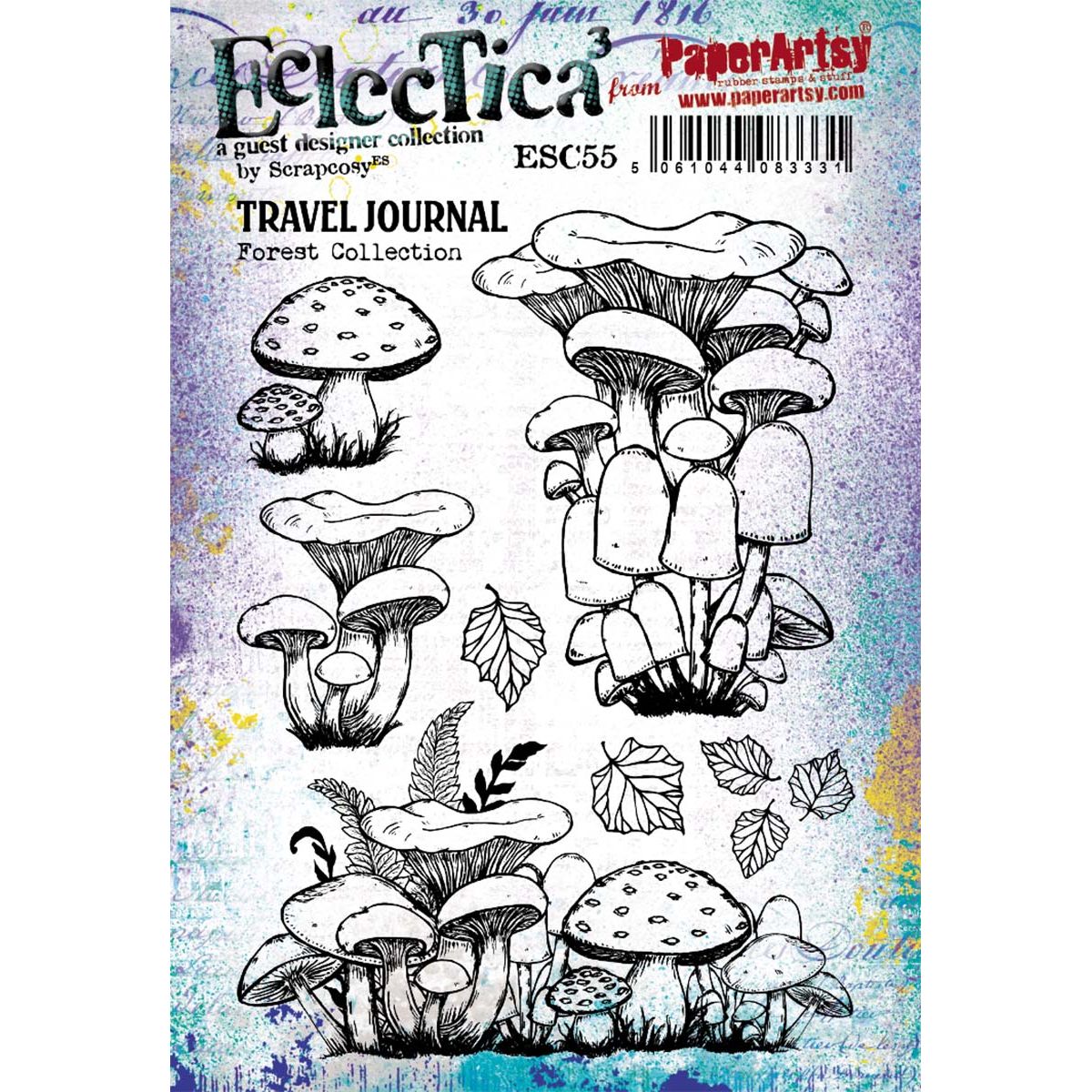 Paper Artsy Eclectica3 Scrapcosy Cling Stamps esc55