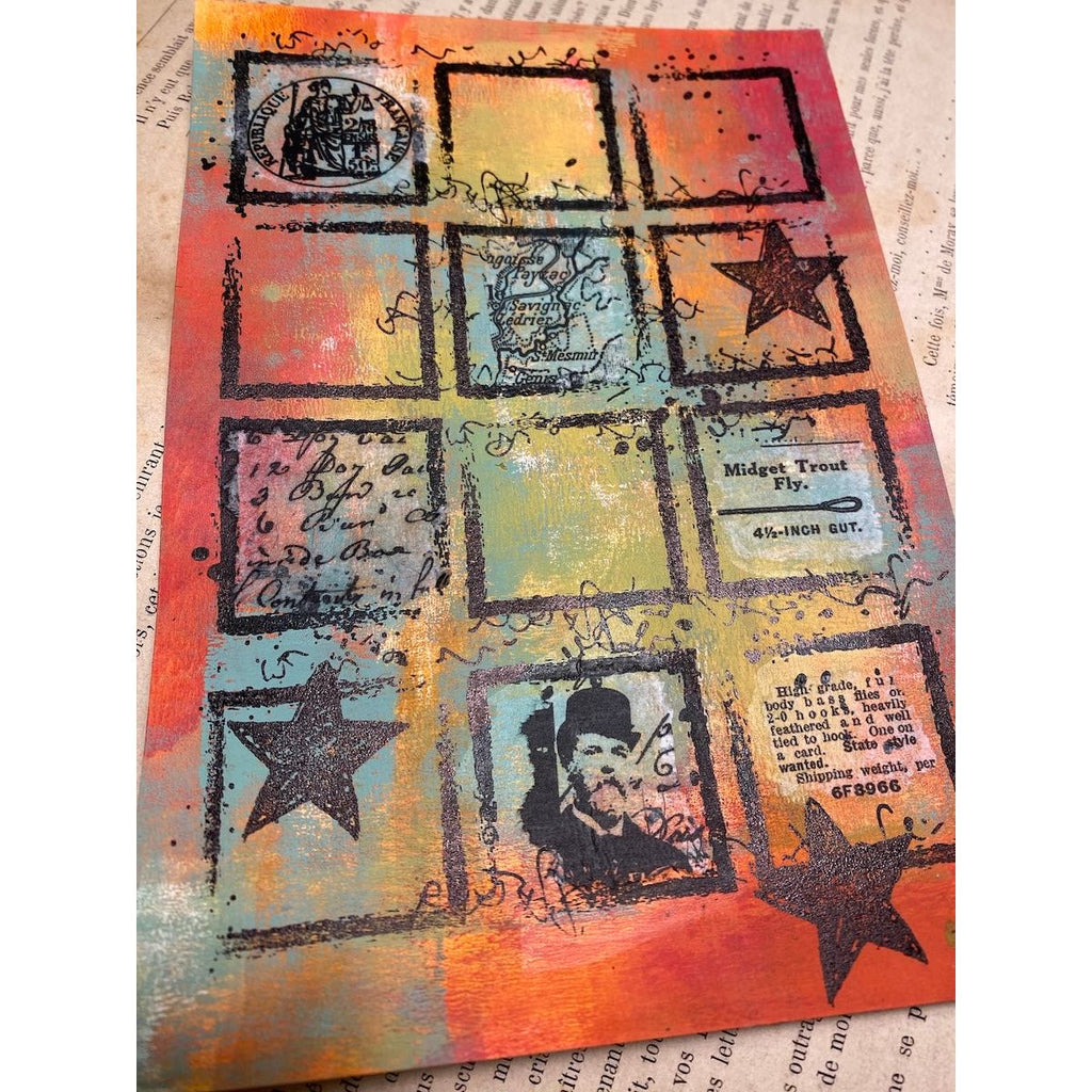 Paper Artsy Hot Pick 2503 Cling Stamps hp2503 stars