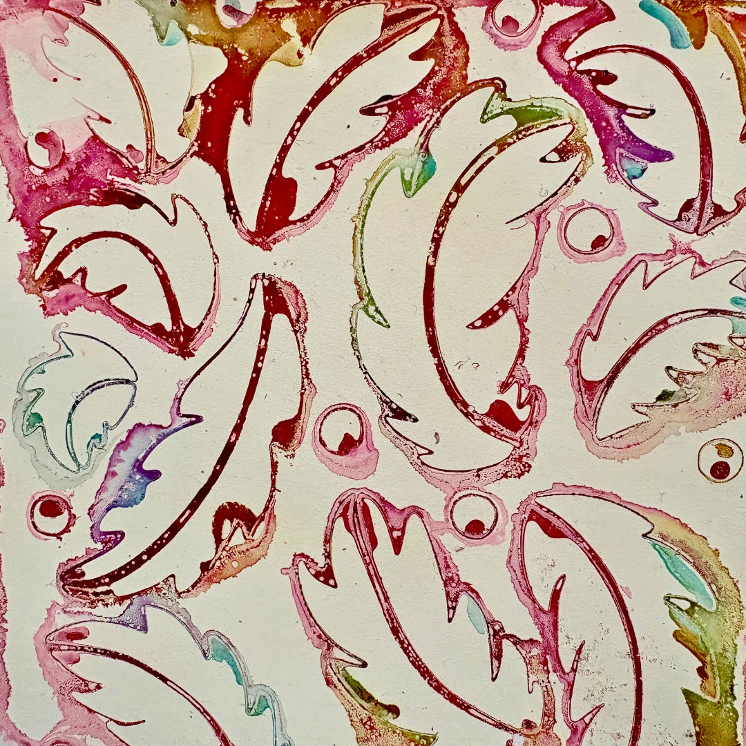 Paper Artsy Kate Crane Stencil ps505 red
