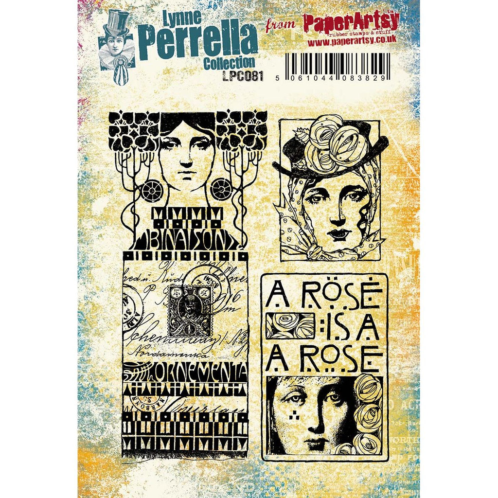 Paper Artsy Lynne Perrella Cling Stamps lpc081