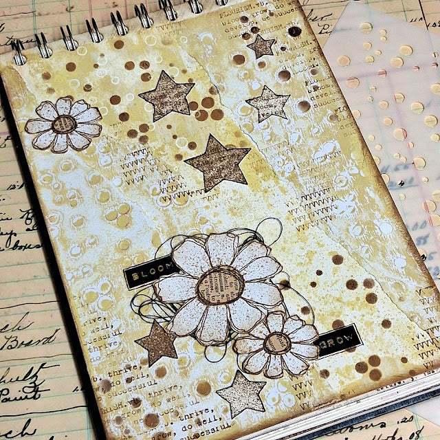 Paper Artsy Mags Woodcock Stencil ps506 stars