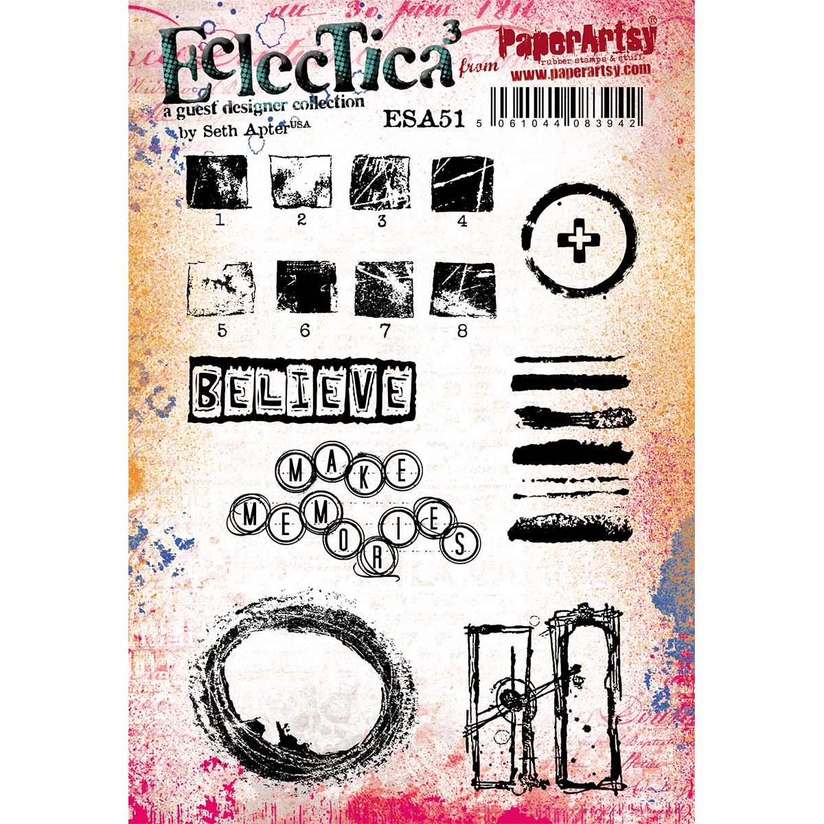 Paper Artsy Seth Apter Cling Stamps esa51