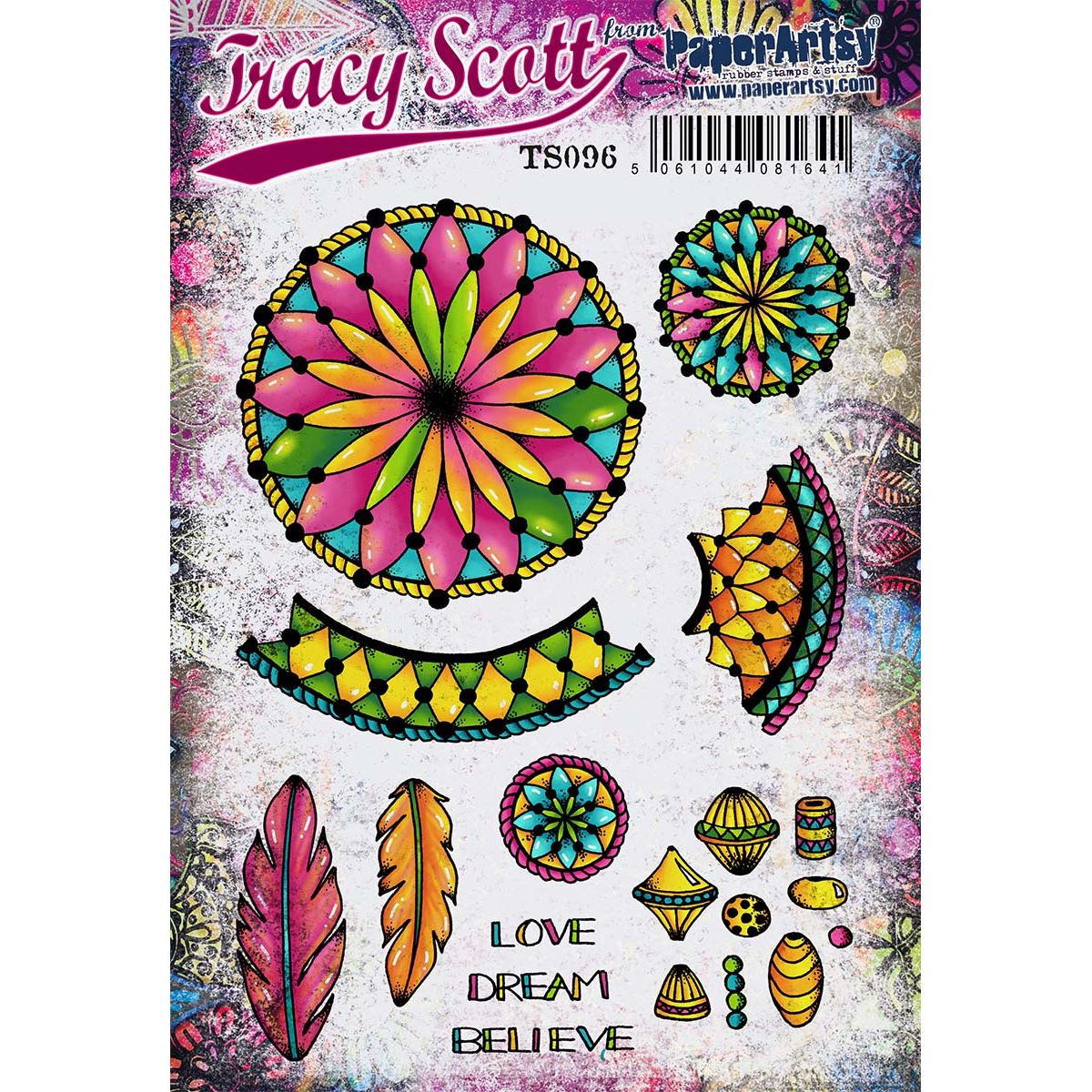 Paper Artsy Tracy Scott Cling Stamps ts096