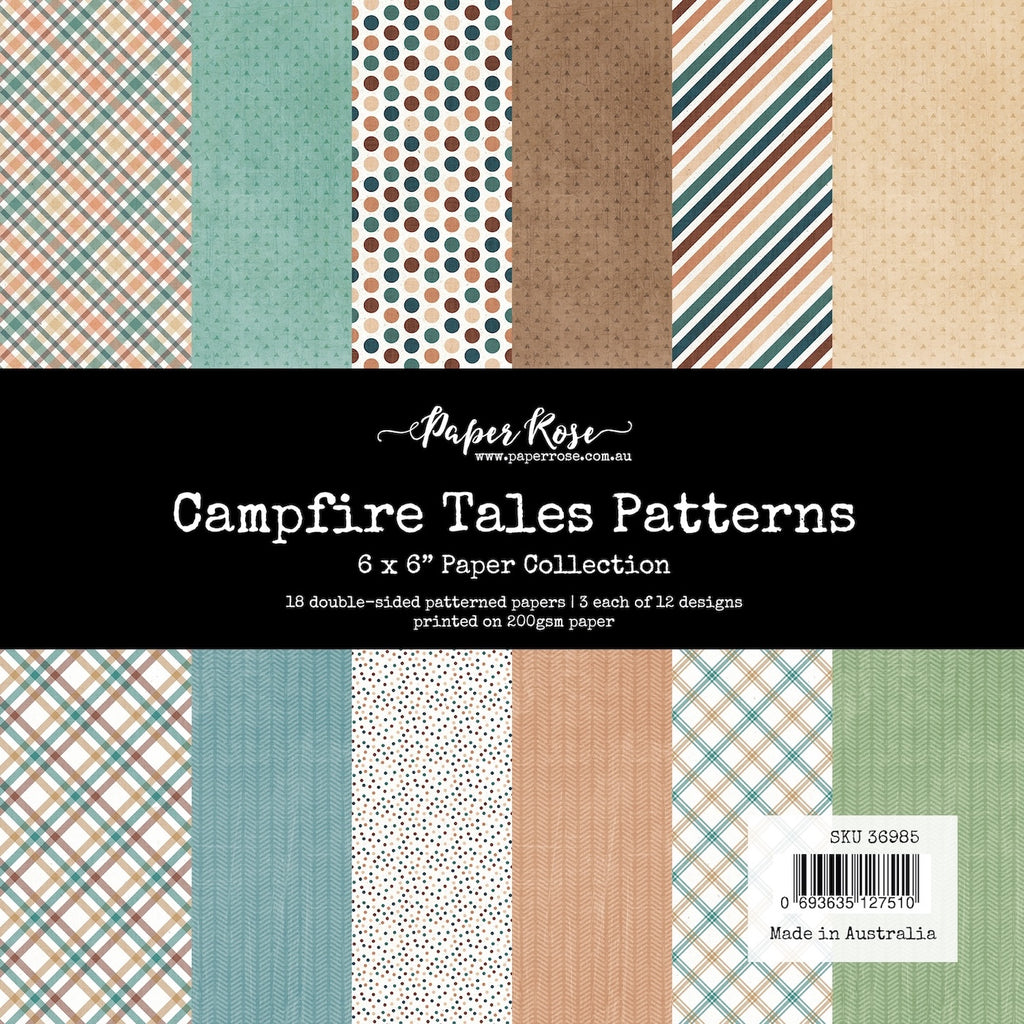 Paper Rose Campfire Tales Patterns 6x6 Paper 36985