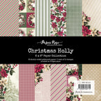 Paper Rose Christmas Holly 6x6 Paper 35115