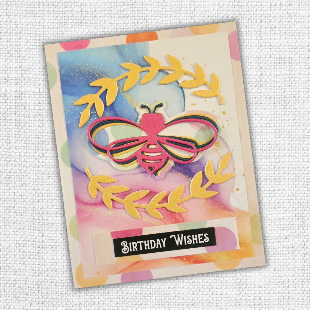 Paper Rose Honeybee Wreath Dies 33903 birthday