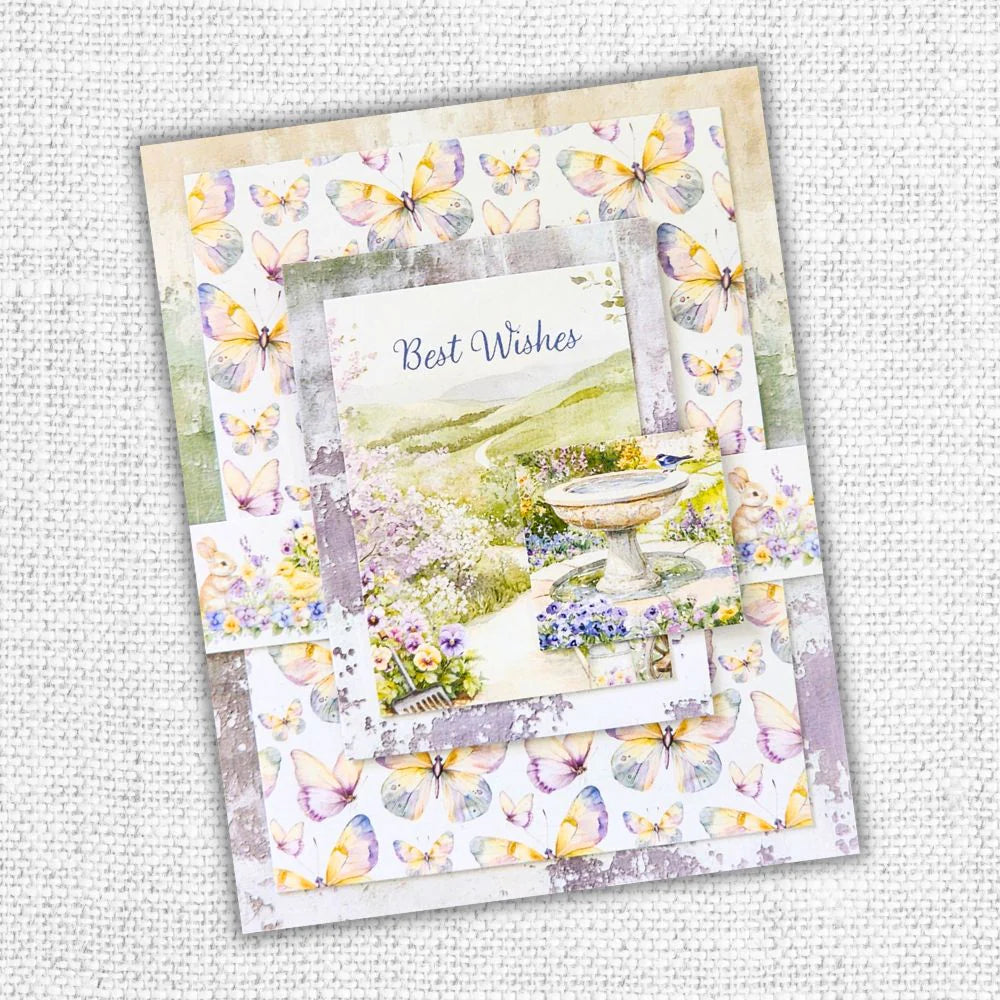 Paper Rose Petals and Pansies 12x12 Paper Collection 36370 best wishes