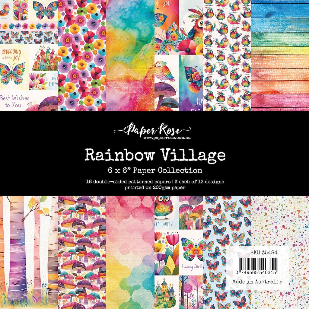 Paper Rose Rainbow Village 6x6 Paper Pack 35484