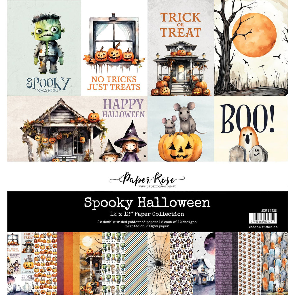 Paper Rose Spooky Halloween 12x12 Paper 32733