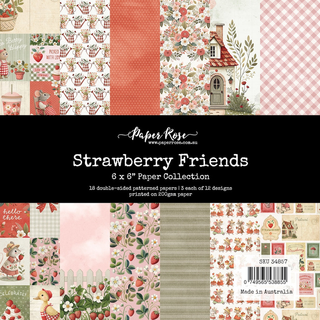 Paper Rose Strawberry Friends 6x6 Paper 34857