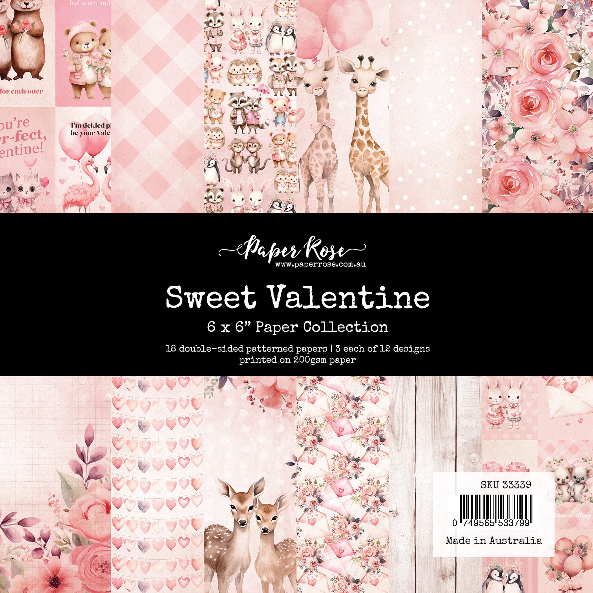 Paper Rose Sweet Valentine 6x6 Paper 33339