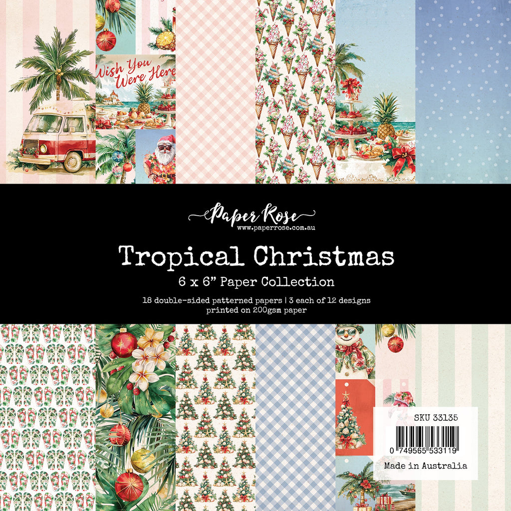 Paper Rose Tropical Christmas 6x6 Paper 33135