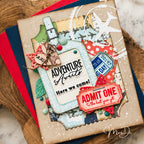 Papertrey Ink Air Mail Stencils - 0109 adventure awaits card