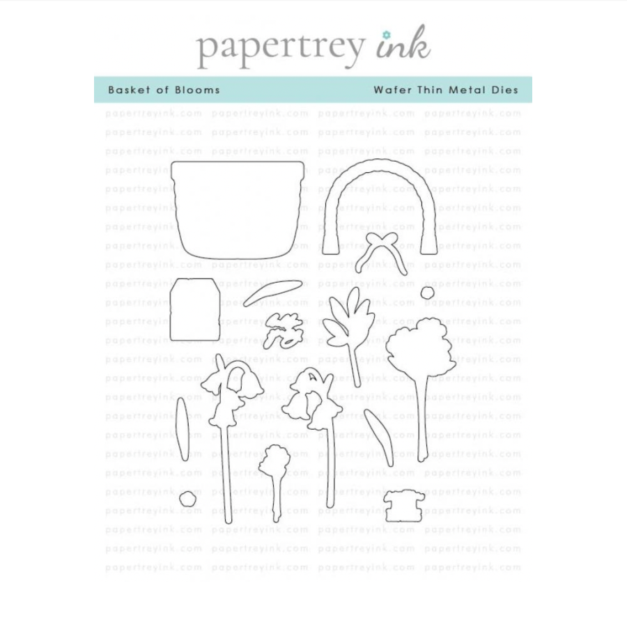 Papertrey Ink Basket of Blooms Dies pti-1066