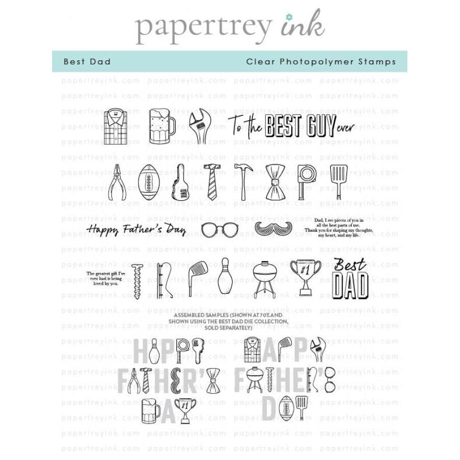 Papertrey Ink Best Dad Clear Stamps 1642