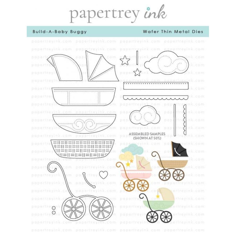 Papertrey Ink Build-A-Baby Buggy Dies pti-0954