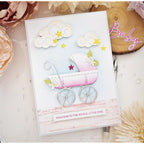 Papertrey Ink Build-A-Baby Buggy Dies pti-0954 pink