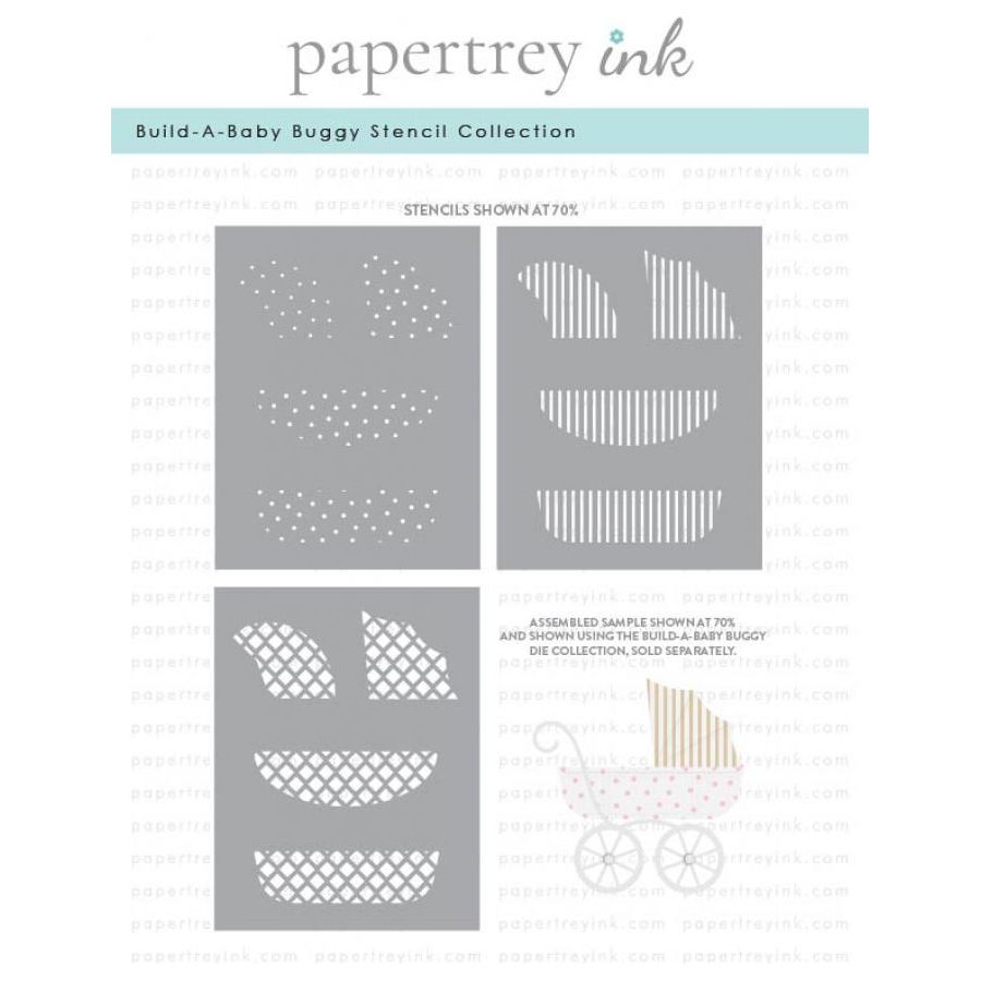 Papertrey Ink Build-A-Baby Buggy Stencils -0090