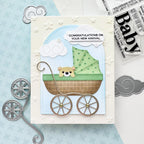 Papertrey Ink Build-A-Baby Buggy Stencils -0090 green