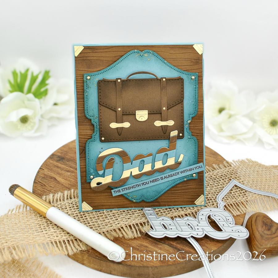 Papertrey Ink Build-A-Briefcase Dies pti-1087 wood grain