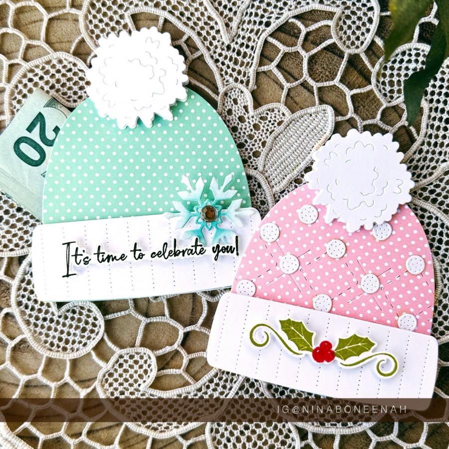 Papertrey Ink Build-A-Hat Dies pti-0879 pom pom