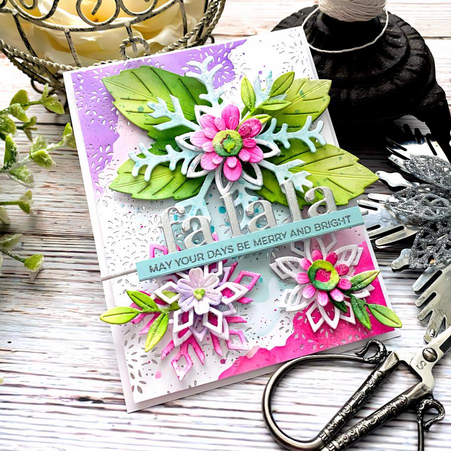 Papertrey Ink Build-A-Snowflake Dies pti-0880 flowers