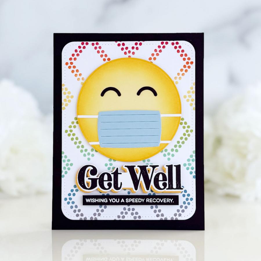 Papertrey Ink Build-An-Emoji Dies pti-1063 get well