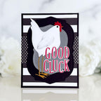 Papertrey Ink Country Rooster Dies pti-1075 good luck