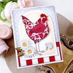 Papertrey Ink Country Rooster Stencils - 0101 red stripes