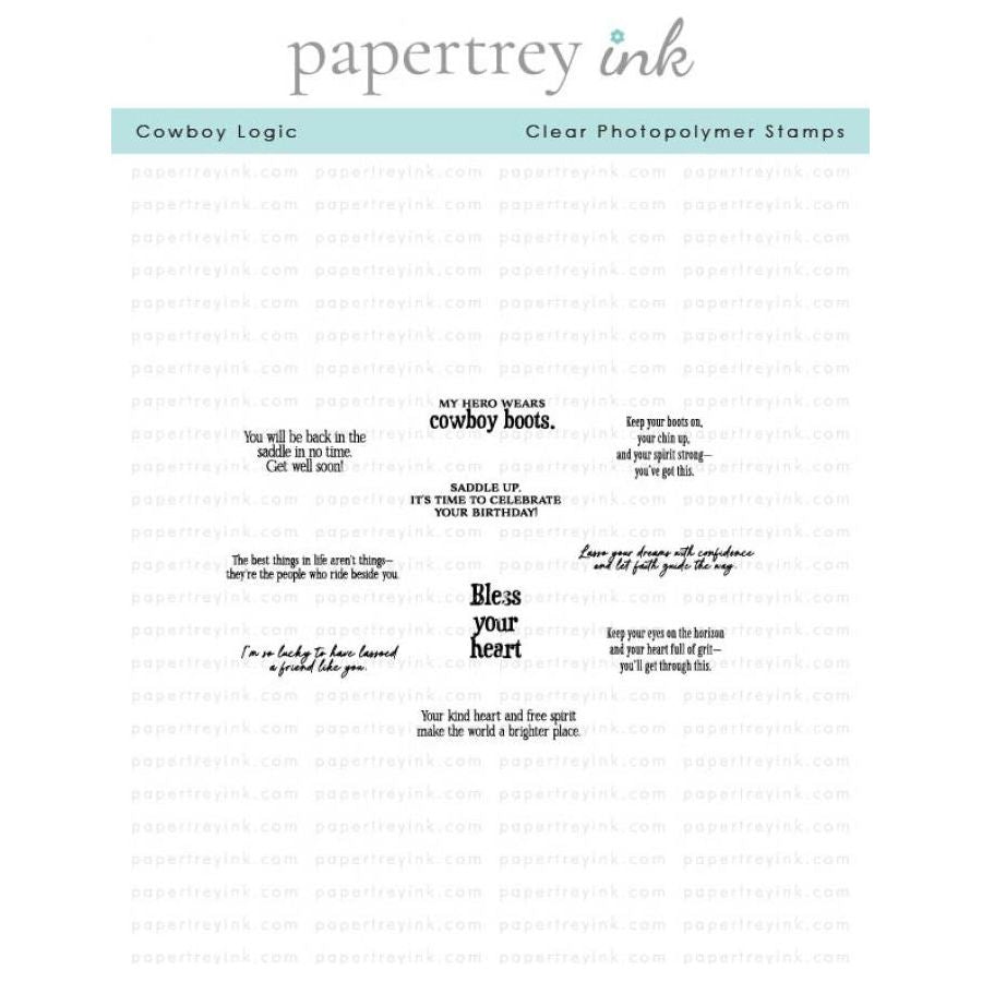 Papertrey Ink Cowboy Logic Clear Stamps 1640