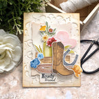 Papertrey Ink Cowboy Reverie Dies pti-0937 flowers
