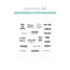 Papertrey Ink Destination Sentiments Clear Stamps 1714
