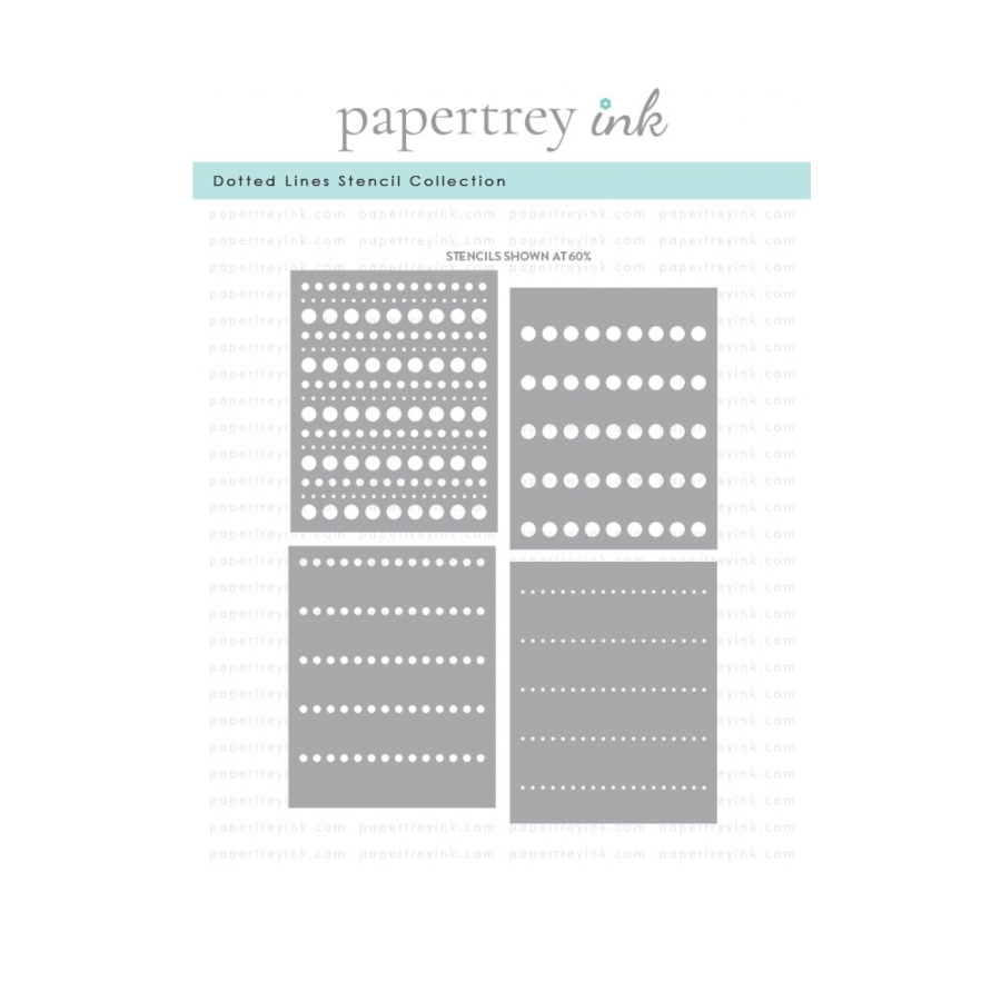 Papertrey Ink Dotted Lines Stencils - 0095