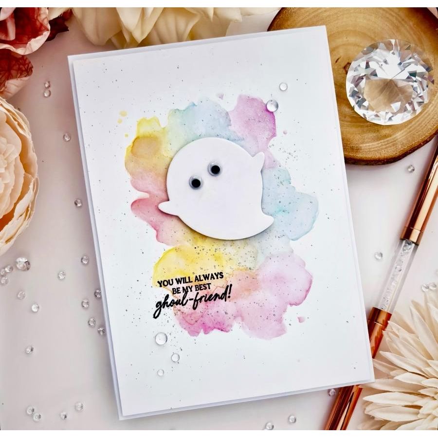 Papertrey Ink Fab-boo-lous Sentiments Dies pti-0983 ghost