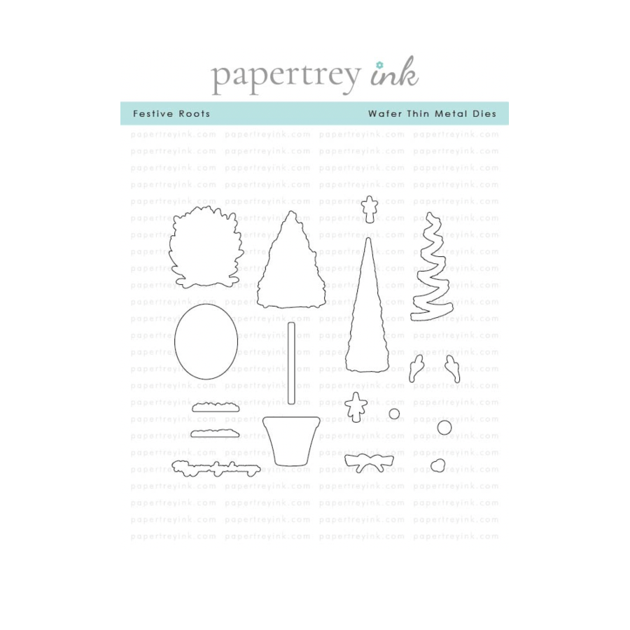 Papertrey Ink Festive Roots Dies pti-1004