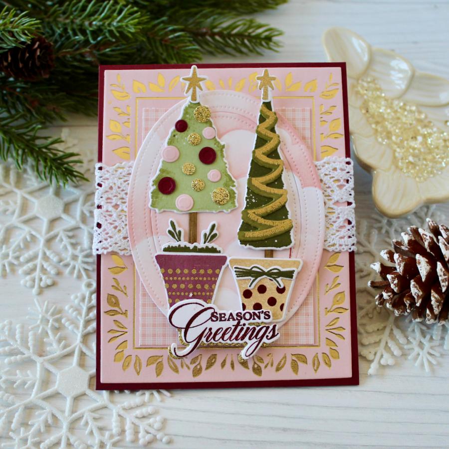 Papertrey Ink Festive Roots Dies pti-1004 greetings