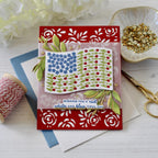 Papertrey Ink Freedom in Bloom Clear Stamps 1702 red white blue green roses tulips daisies flowers flag card