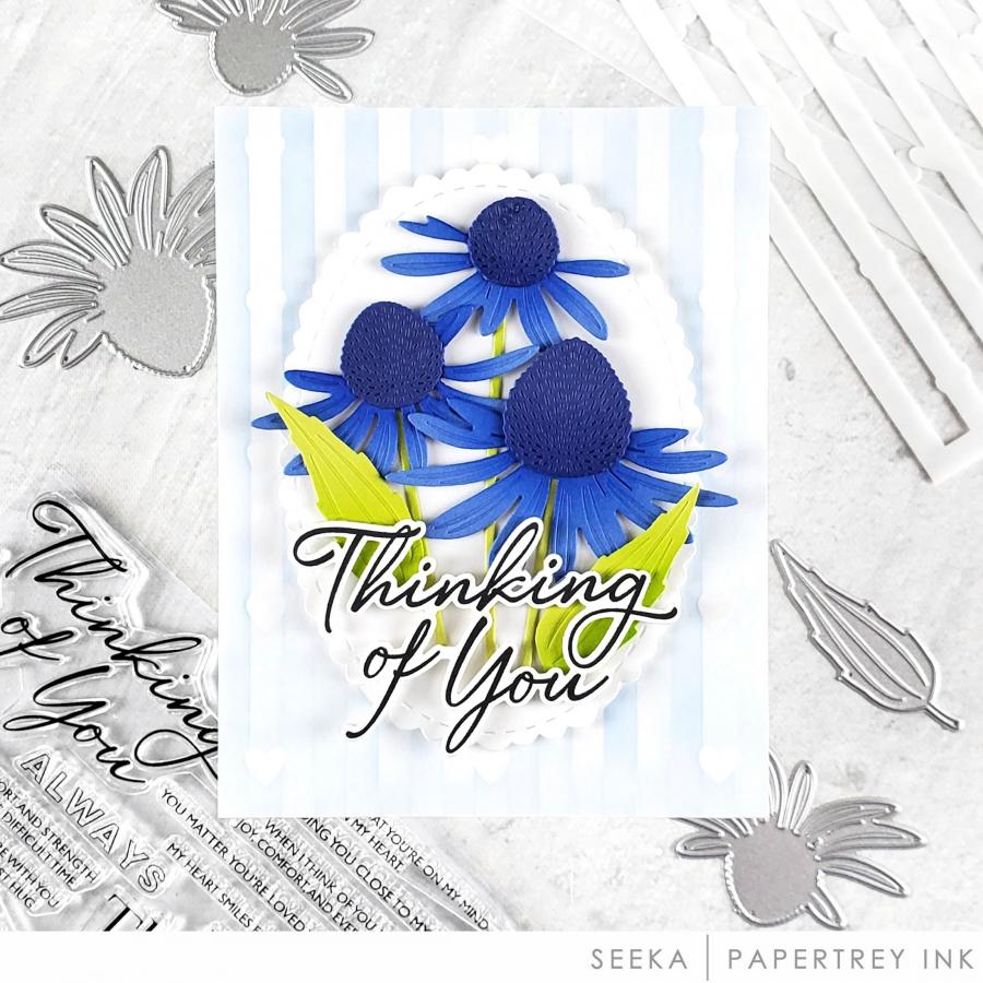 Papertrey Ink Hearts and Stripes Stencils -0091 blue