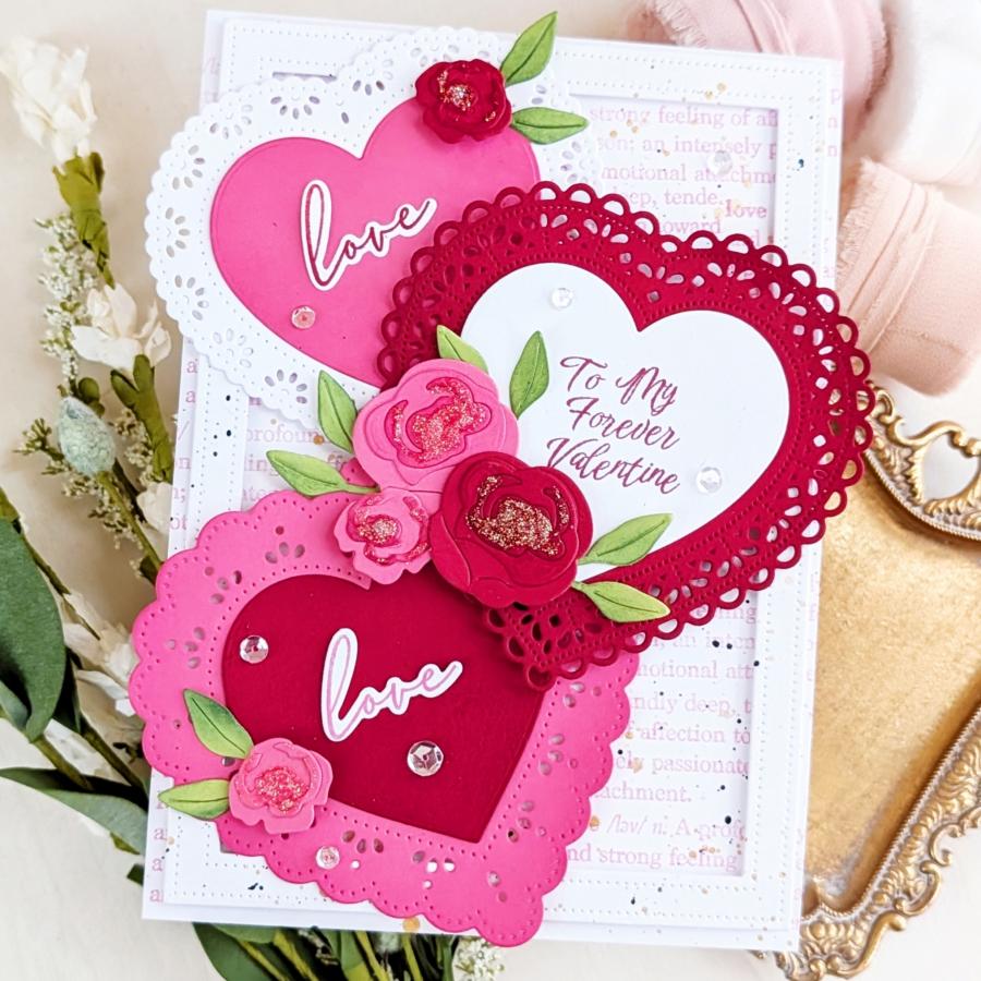 Papertrey Ink Heirloom Hearts Dies pti-1053 valentine