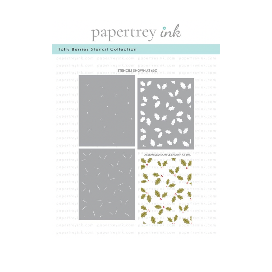 Papertrey Ink Holly Berries Stencils-0097