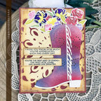 Papertrey Ink In Stitches Cowboy Boot Die and Setencil Set friend